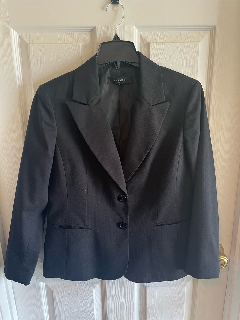 GUC Nine West Women’s Black Two-Button Blazer Jacket size 10